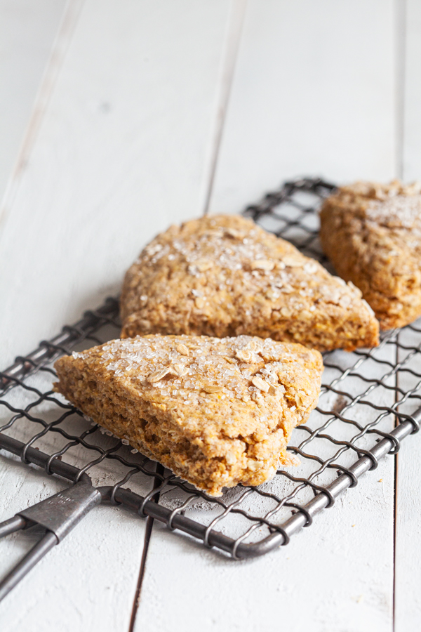 Wholesome Vegan Pumpkin Oat Scones | The Full Helping