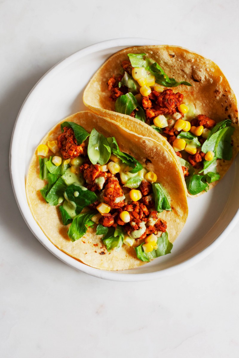 Vegan Chili Lime Tempeh Tacos | The Full Helping