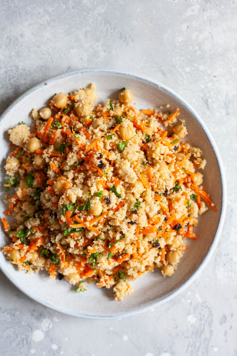 Quick Chickpea Carrot Couscous Salad | The Full Helping