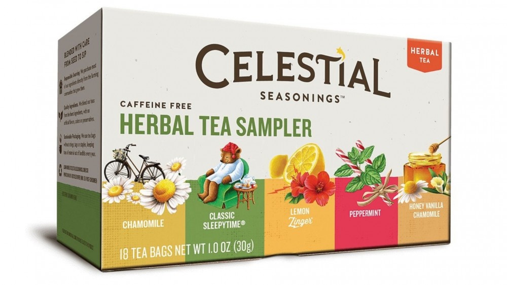 A box of herbal teas