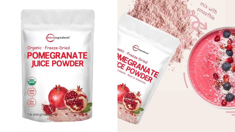 A bag of pomegranate juice powder